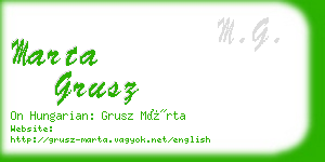 marta grusz business card